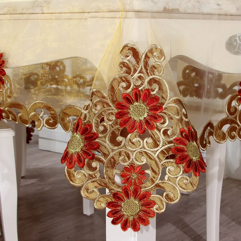 Скатерть прямоугольная с вышивкой 1 шт.|table cloth decoration|table luxurytable |