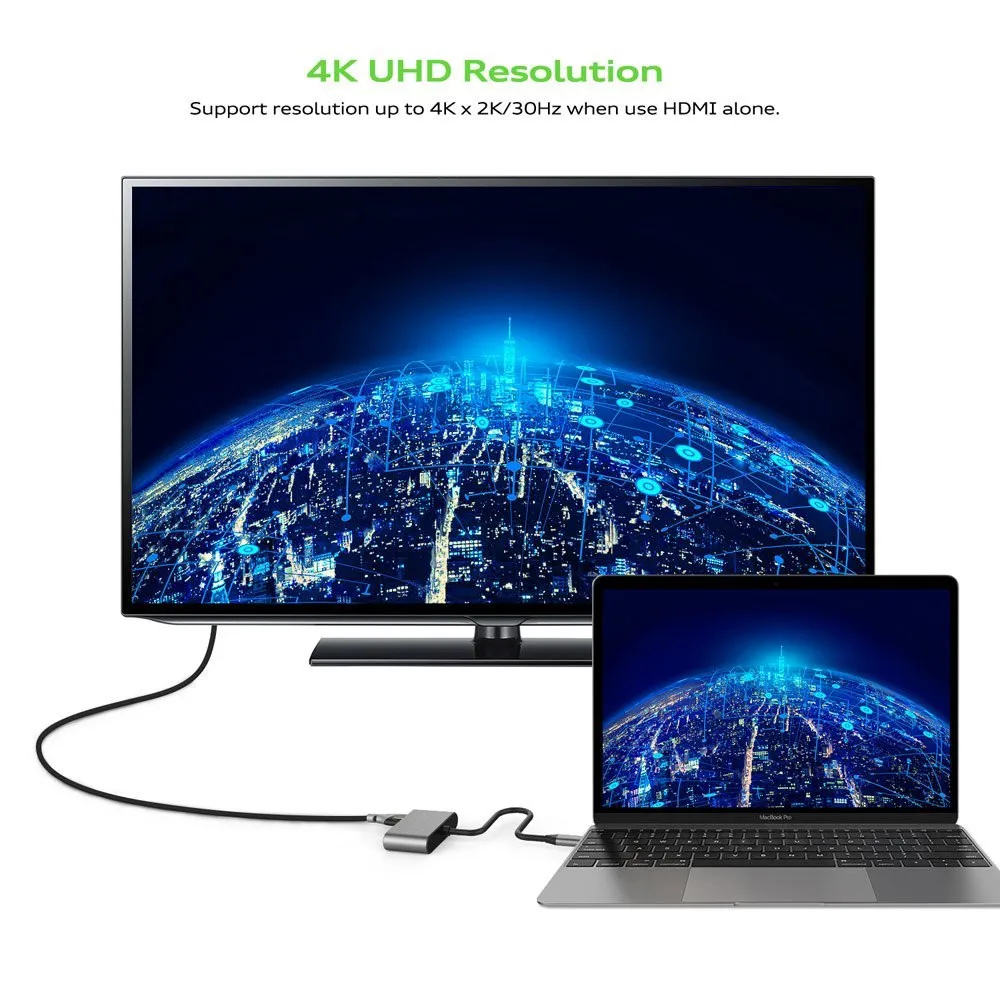 Тип c концентратор USB C док-станция Тип c к HDMI USB3.0 VGA PD адаптер для MacBook samsung huawei Тип c конвертер 3 в 1