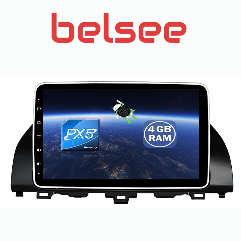 Автомагнитола Belsee 10 1 дюймов для Honda Accord 10th 2018 Android 8 0 Восьмиядерный процессор 4 Гб