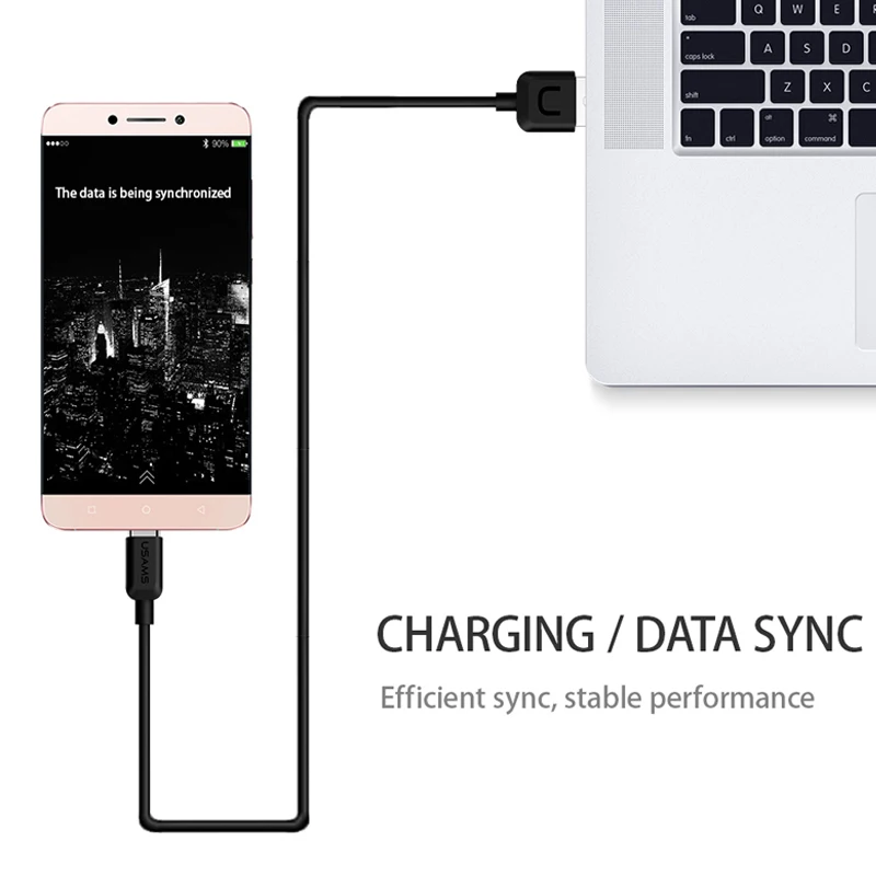 Кабель USAMS USB Type C кабель Type-C для Samsung Gaxaly S8 Plus Huawei Meizu Xiaomi mi6 mi5 mi4 oneplus 5 USB-C зарядный |