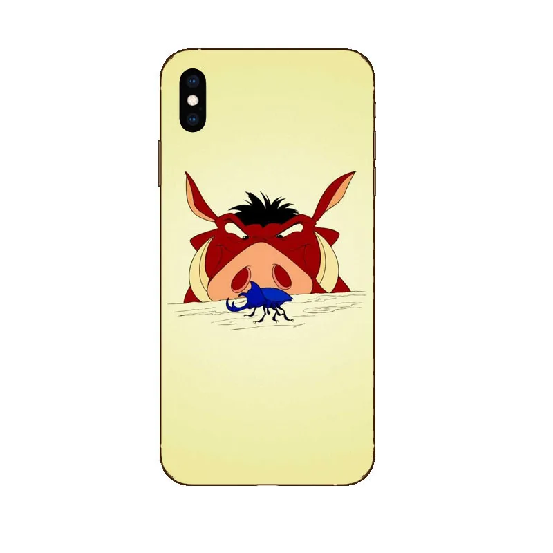 Чехол из мягкого силикона и ТПУ с рисунком короля льва для iPhone XS MAX 7 8 Plus 6 6S 5S