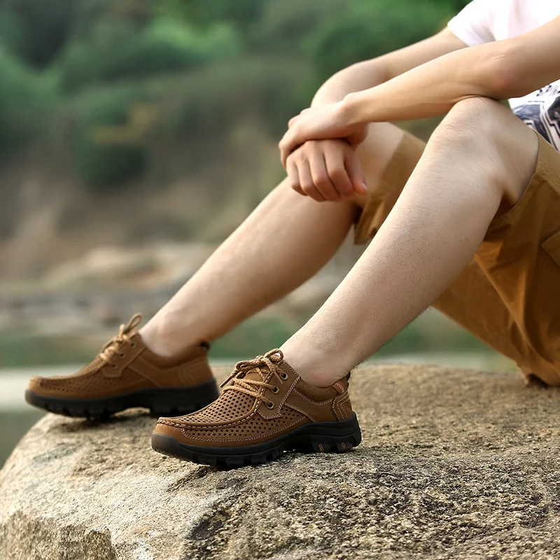 Новая красивая летняя мода вырезает дышащий Пояса из натуральной кожи Для мужчин