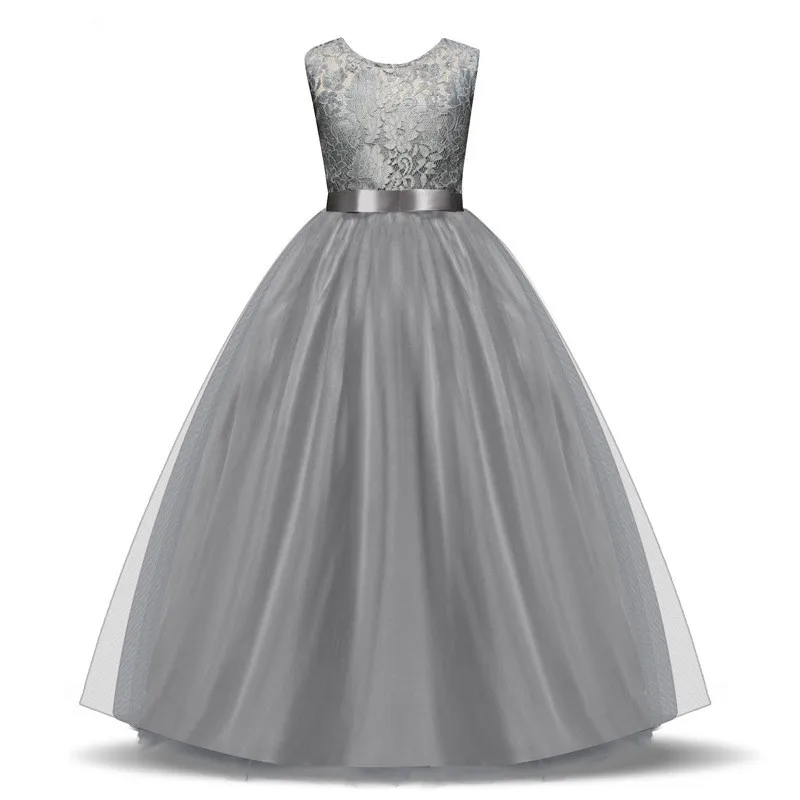 

2019 Popular A-Line Scoop Lace Flower Girl Dresses vestido daminha Floor Length Girls Pageant Dresses In Stock