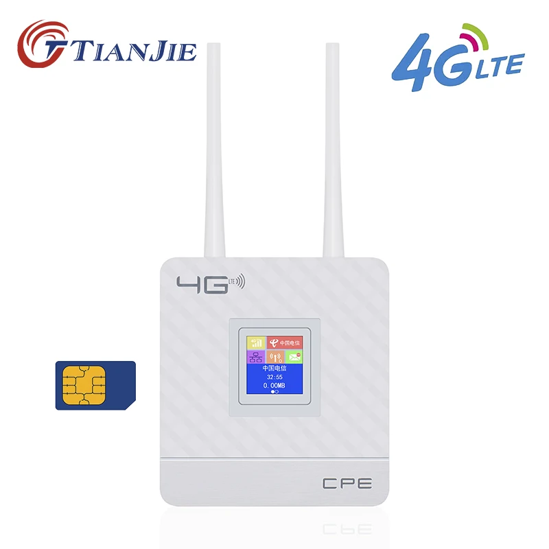 

TIANJIE CPE903 3G 4G LTE wifi router WAN/LAN Port Dual external antennas Unlocked wireless CPE router With Sim Card Slot