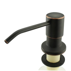 Дозатор жидкого мыла SUS 304, дозатор жидкого мыла из нержавеющей стали с бронзовым покрытием 17 унций3,15 дюйма, трубка с резьбой для установки на толстой палубе