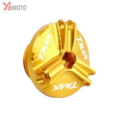 Oil Filler Cap Gold Kickstand боковая подставка удлинитель увеличенная пластина и масляный наполнитель заглушка для Yamaha t-max TMAX 530 SX DX TMAX530 - Цвет: Oil Filler Cap Gold