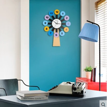 55 см большой размер зеркальные часы цифровые деревянные настенные декоративные