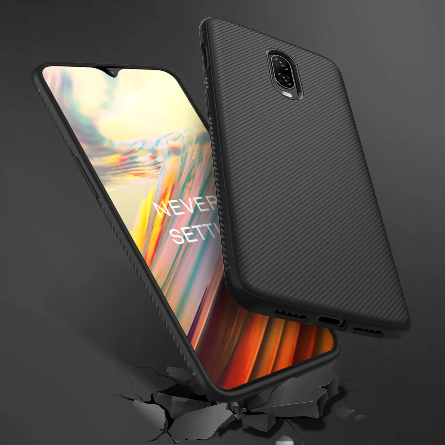 Нескользящий чехол для т OnePlus 6 T One Plus Т мягкий TPU задняя крышка Soild тонкий 1 + Oneplus6T