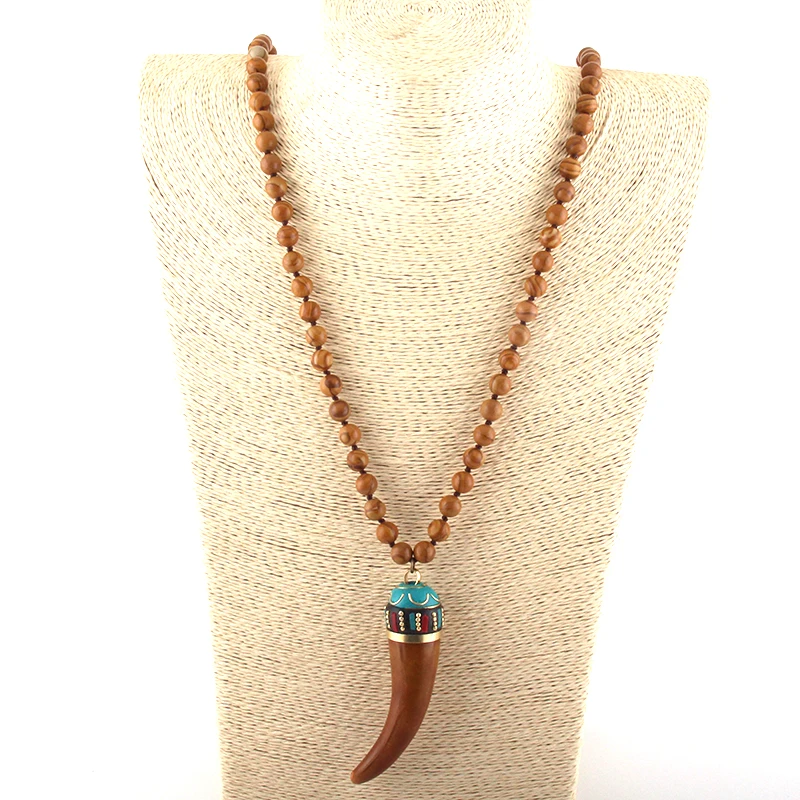 MOODPC модные богемные этнические ювелирные изделия коричневые камни с длинным