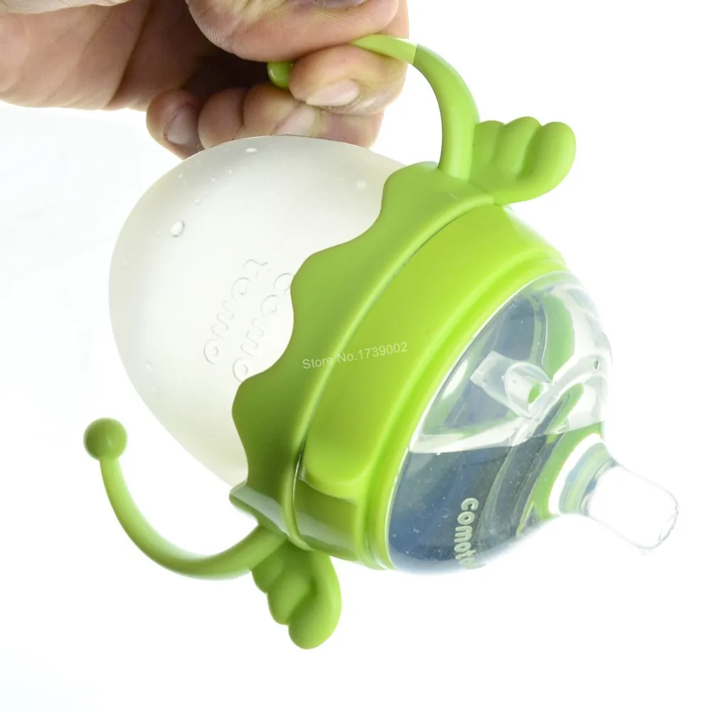 2PCS Green Angel Wings Bottle Handle Grip Accessories For Comotomo Baby Feeding |