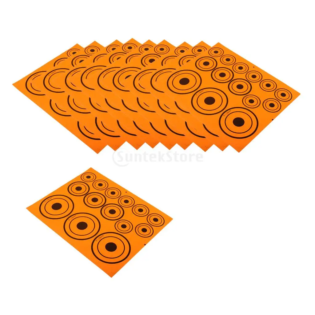 

10 Sheet Paper Targets Self adhesive Target Stickers for Shooting Hunting Archery Practice, 1.5", 2", 3"