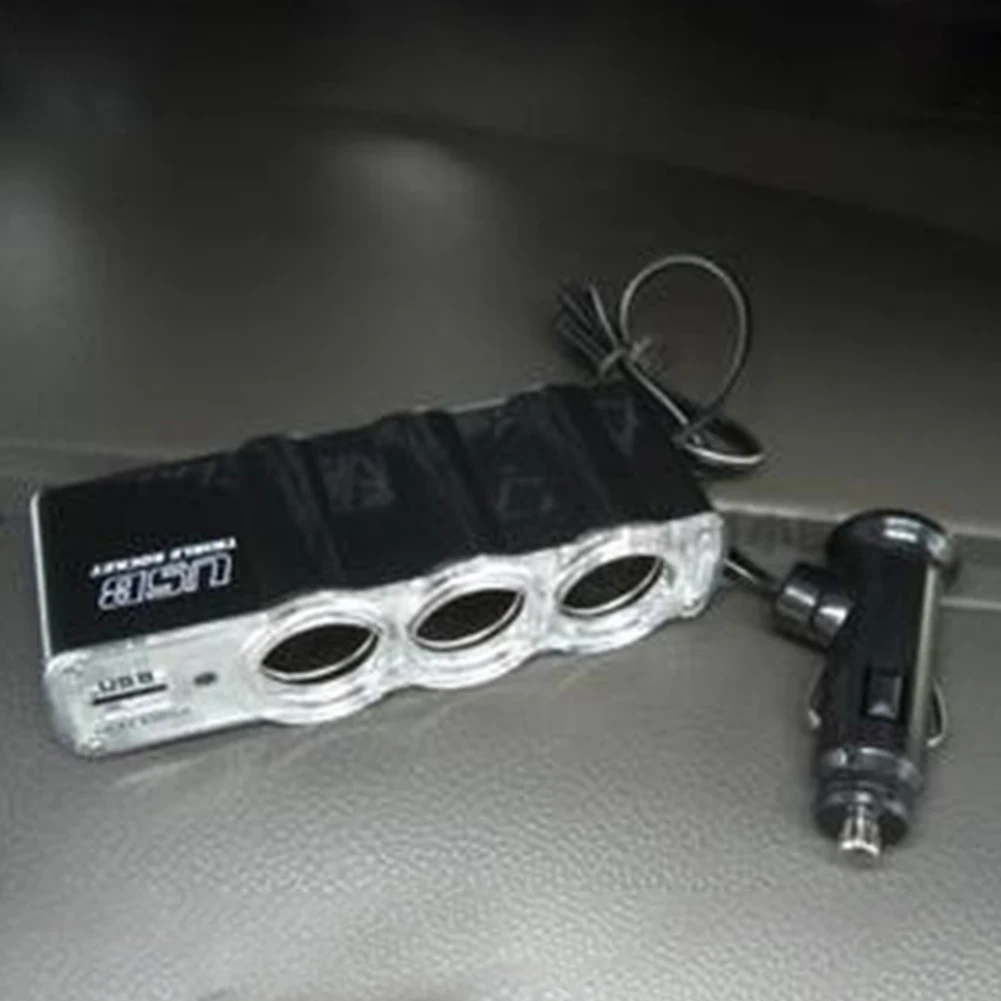 12V 24V Авто 3 полосная автомобильная Зажигалка для сигарет розетка разветвитель
