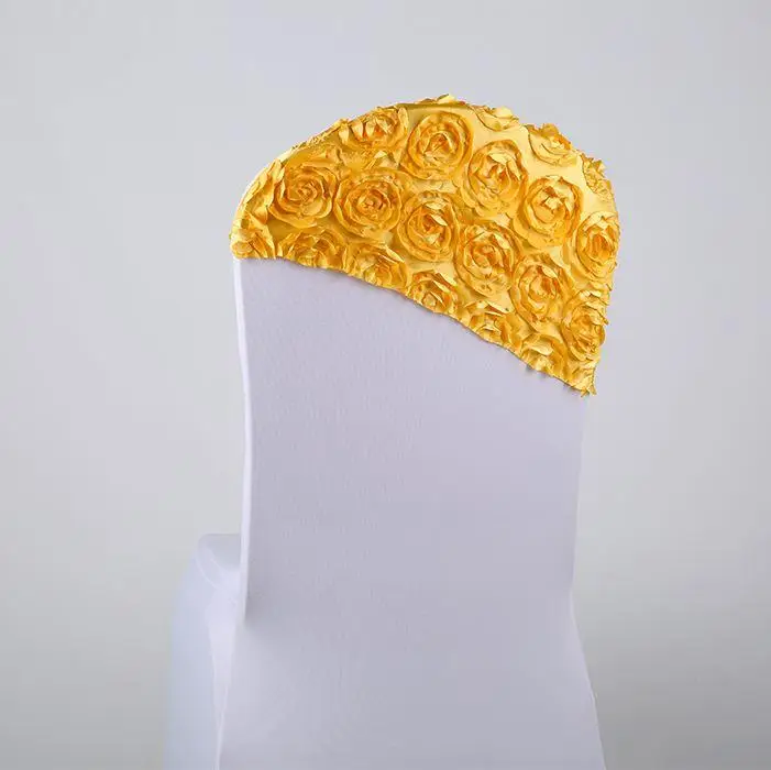 Эластичное покрытие свадебное украшение для стульев Роза стул пояса цветок