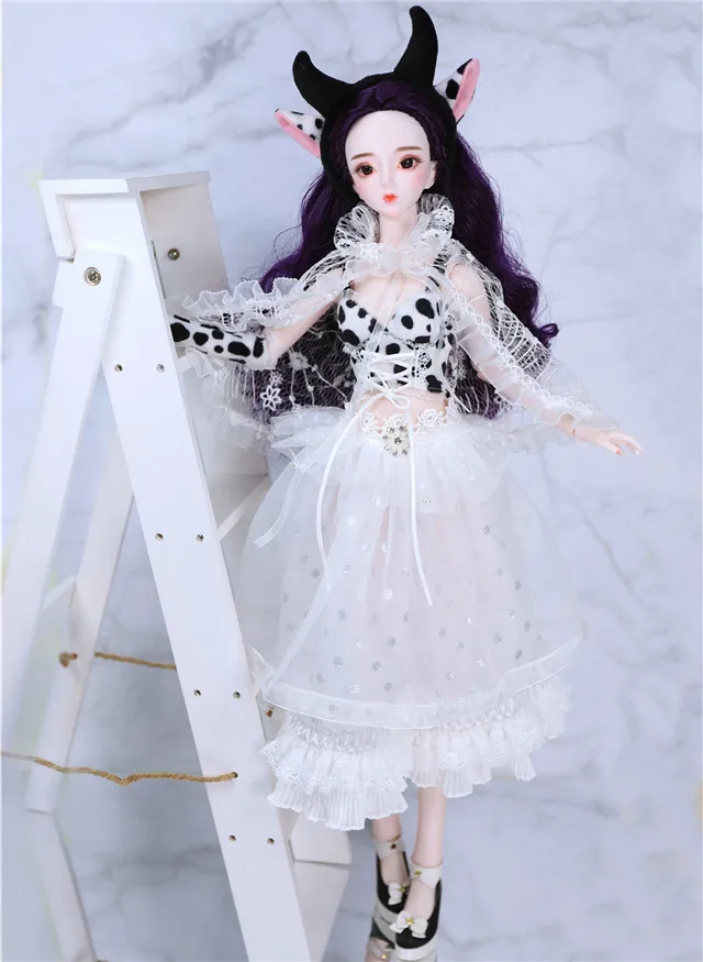 cow 1/3 bjd куклы 62 см Совместное тела куклы белая кожа с волос одежда обувь, Китайский серии знак, AI YoSD MSD SD комплект игрушка подарок ребенку DC - Цвет: cow