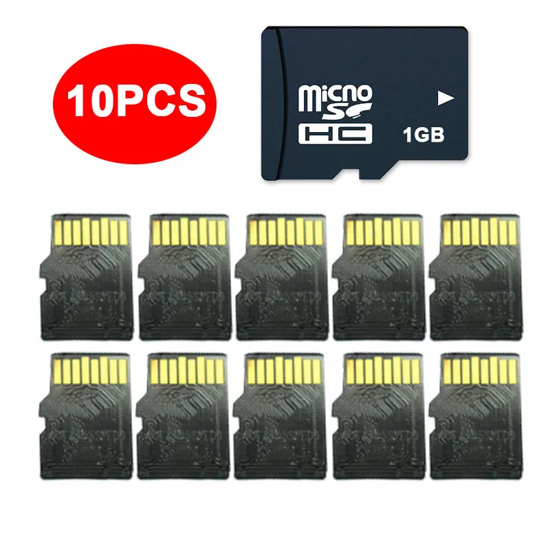 1GB-TF-B001 10PCS Рекламная карта памяти 10 шт. 128 МБ 256 МБ 512 МБ 1 Гб 2 Гб черные tf-карты TransFlash Micro Digital Secure SD Kaart 1G Прямая поставка - Емкость: 1GB-TF-B001 10PCS