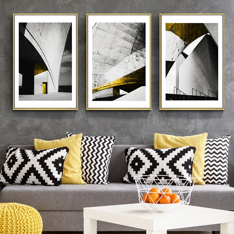 

Fashion Art Architectural Landscape Poster Hd Print Nordic Wall Pictures For Living Room Decor Black And White Canvas Painting