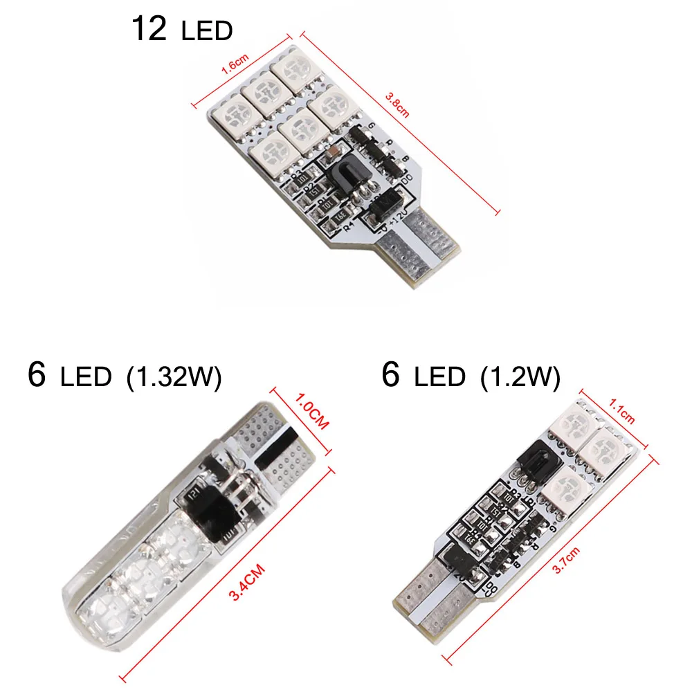 2 шт. 6/12 светодиодный 5050SMD на танкетке с боковой светильник 12В Автомобильный