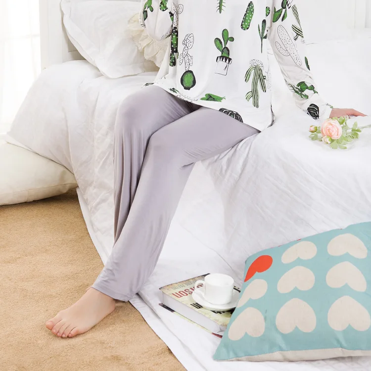 Новая Модальная Пижама для беременных женщин с принтом кактуса комплект