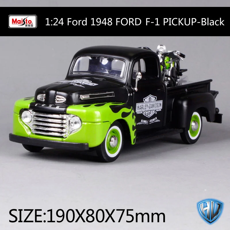 32171 Maisto 1:24 1948 FORD F-1 пикап черный красный асфальт оранжевый литой под давлением модель автомобиля игрушка Новинка в коробке - Цвет: 32171
