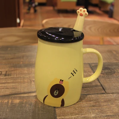 Creative Ceramic Cup Cute Cartoon Cat Coffee Milk Tea Personal Couple Juice | Дом и сад