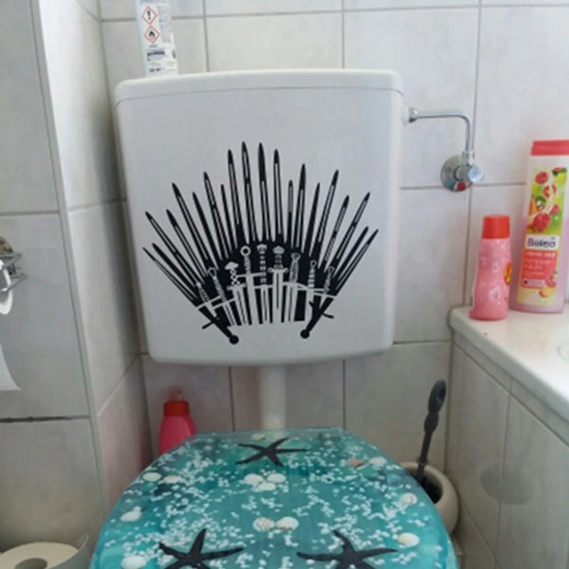 Игра престолов наклейка железная трон получил Туалет стены муриал|game of thrones decal|game