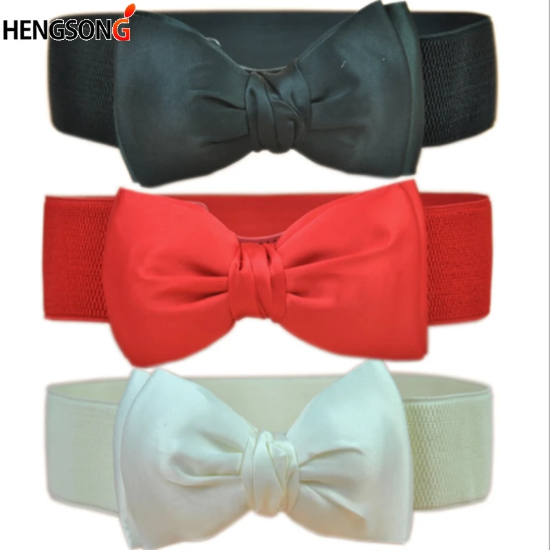 

Elastic Bowknot Wedding Dresses Belts for Woman Designer Belts Women High Quality Marriage Accessories Party Dress Belts