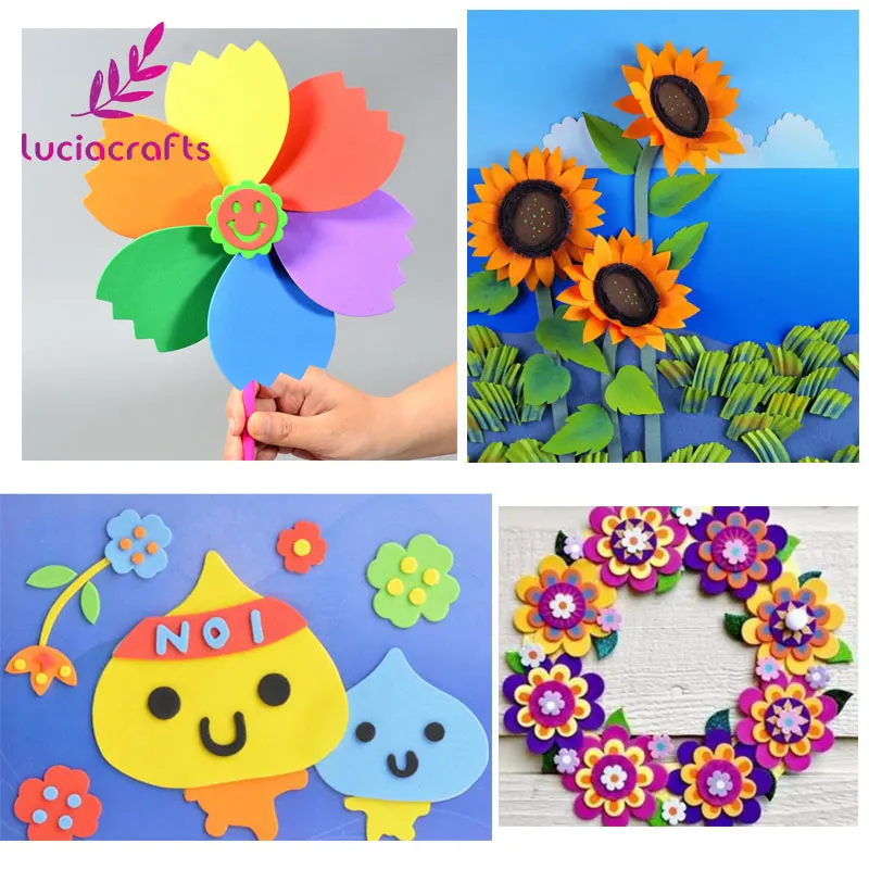 Lucia crafts прибл. 20*30 см поролоновые листы губчатая бумага DIY Пена Цветок материал для рукоделия DIY аксессуары DIY Инструменты 10 шт. B1307