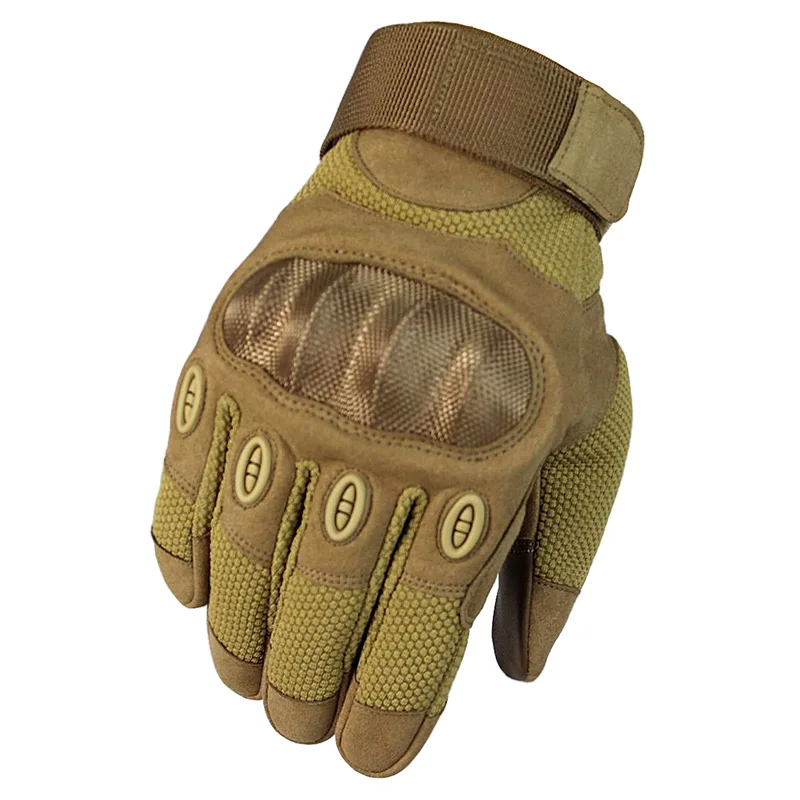 khaki ReFire gear Полный Палец Тактические перчатки для мужчин солдат снимать армейские перчатки военные противоскользящие Углеродные оболочки Combat paintball варежки - Цвет: khaki
