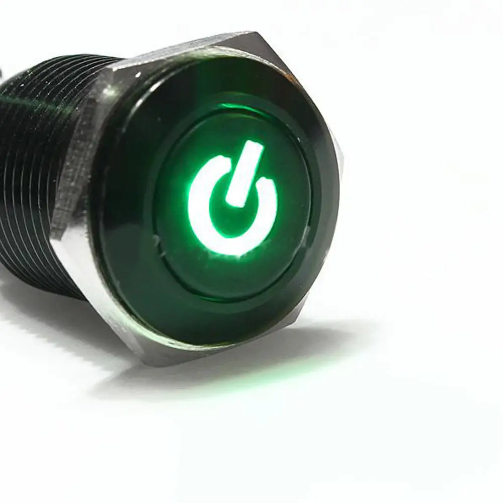 EE support16mm 12V 3A цветной светодиодный светильник черный металлический кнопочный