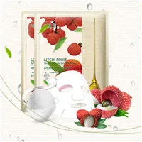 litchi 5/10/20/50 шт фруктовый экстракт маска Облепиха грейпфрут экстракт женьшеня литрпг снег мышцы гидратации увлажняющая маска для лица - Цвет: litchi