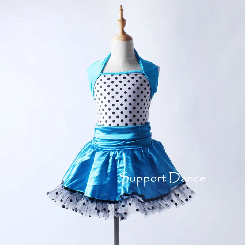 

Support-Dance Girls Dot Backless Ballet Tutu Dress Kids Dance Costume C205
