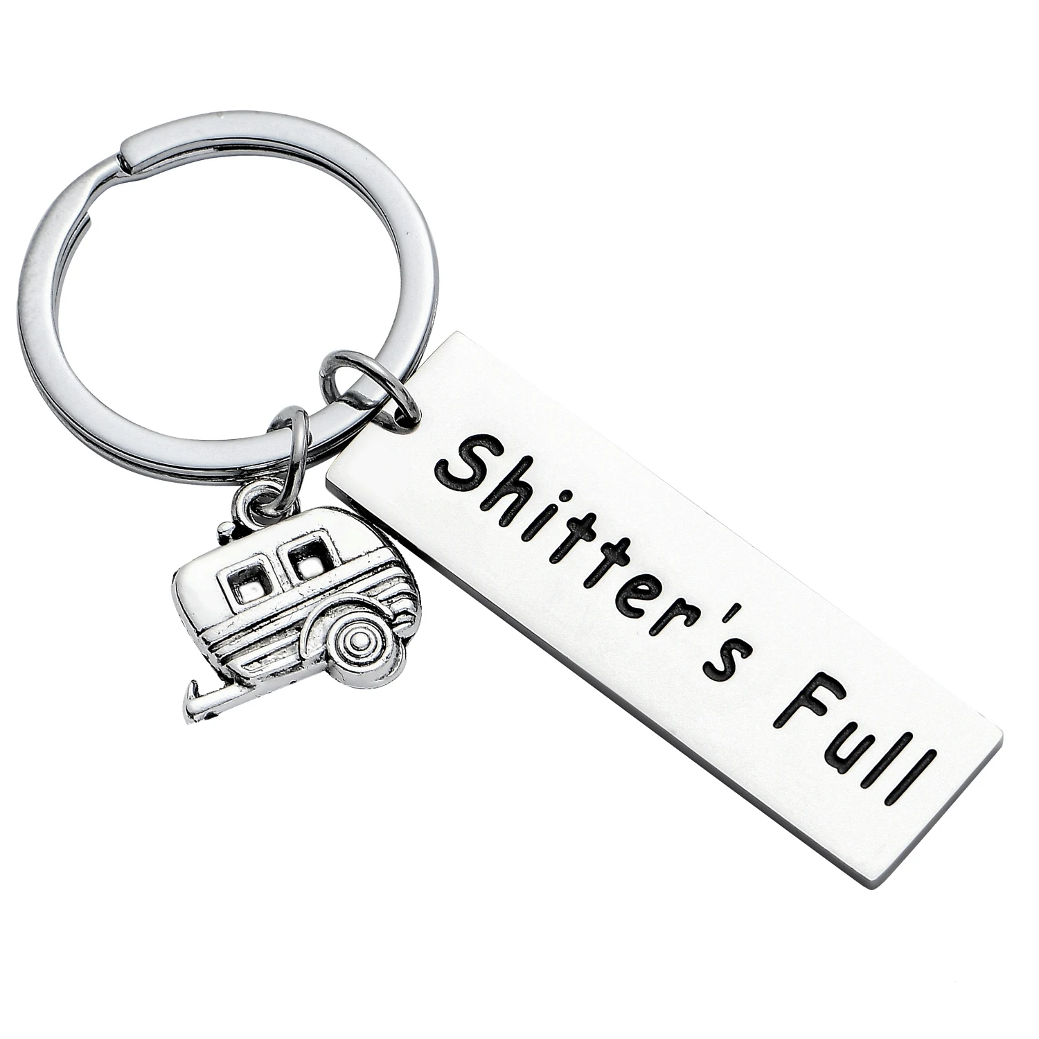 Брелок из нержавеющей стали Shitter's Full Camper Happy RV брелок для кемпинга трейлер