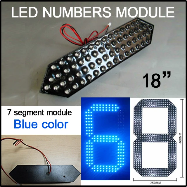 12V led module include 7segment gas price signs of parts 18&quotblue color digita numbers | Электронные компоненты и