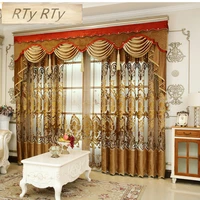 luxury blackout curtains for living room flowers embroidery curtains for kitchen windows fabric blinds tulle curtains