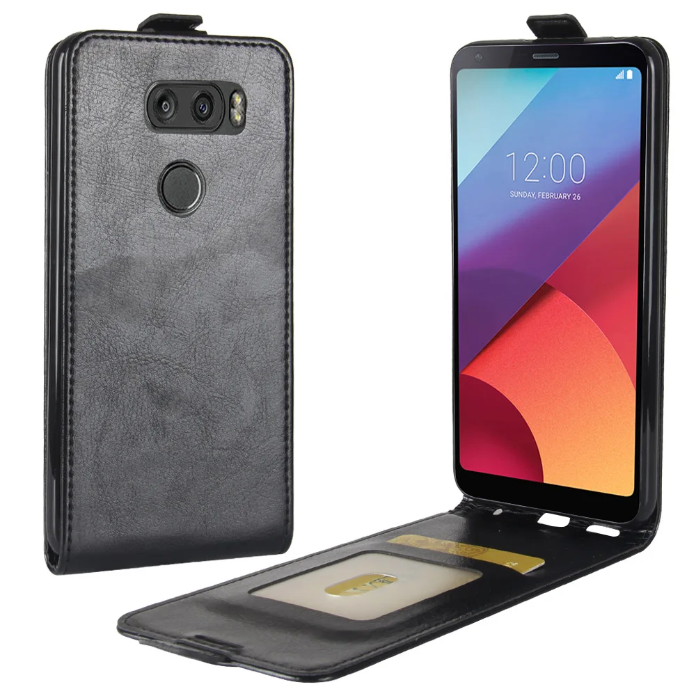 Чехол для телефона LG V30 V40 ThinQ откидная задняя крышка из искусственной кожи