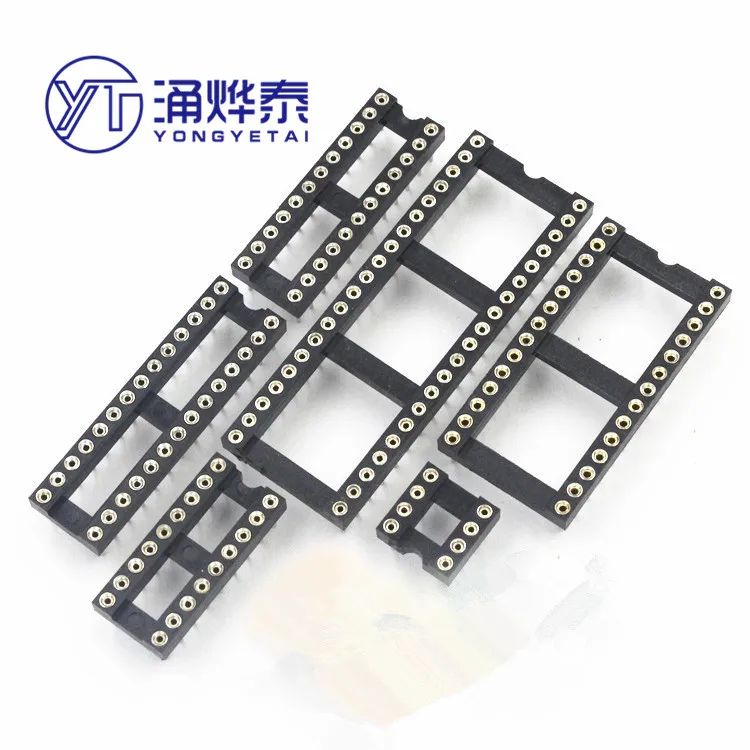 YYT 10 шт. IC socket 8P 14P 16P 18P 20P 24P 28P 40P шт./лот круглые отверстия узкий корпус/широкий