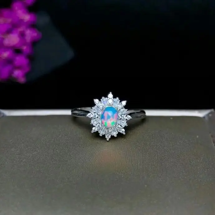 Shilovem стерлингового серебра 925 натуральный опал кольца fine Jewelry женские модные свадебные открыть новые подарок yhj040502ago