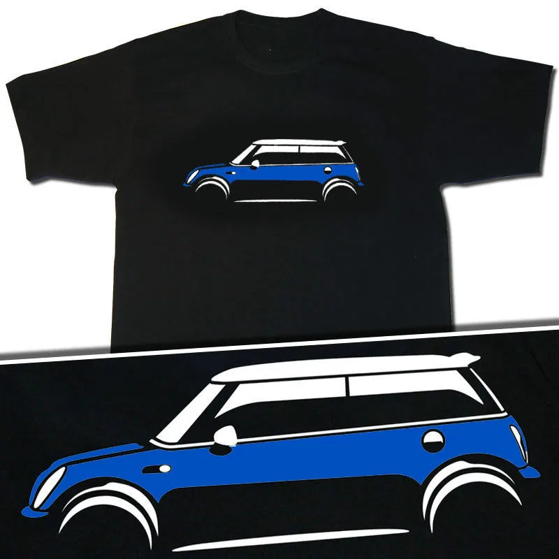 Mini Cooper S Hyper Blue Inspired футболка Xxxl 100% хлопок Geek Family Top Tee Pride Of The Creature футболки