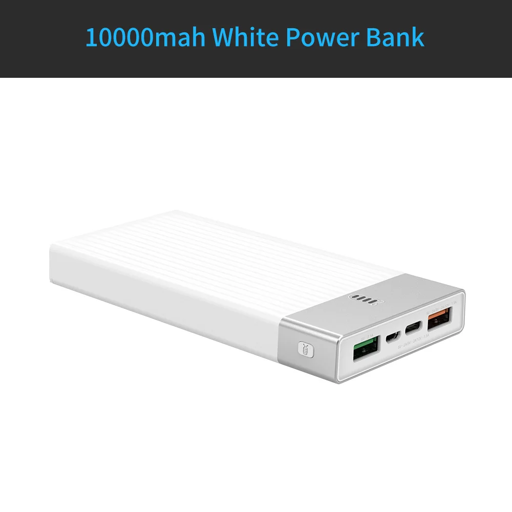 ORICO Quick Charge 3,0 power Bank 20000 мАч три выхода 5V2A/9V2A/12V1. 5A* 1 18 Вт макс внешний аккумулятор для мобильного телефона - Цвет: 10000mah White