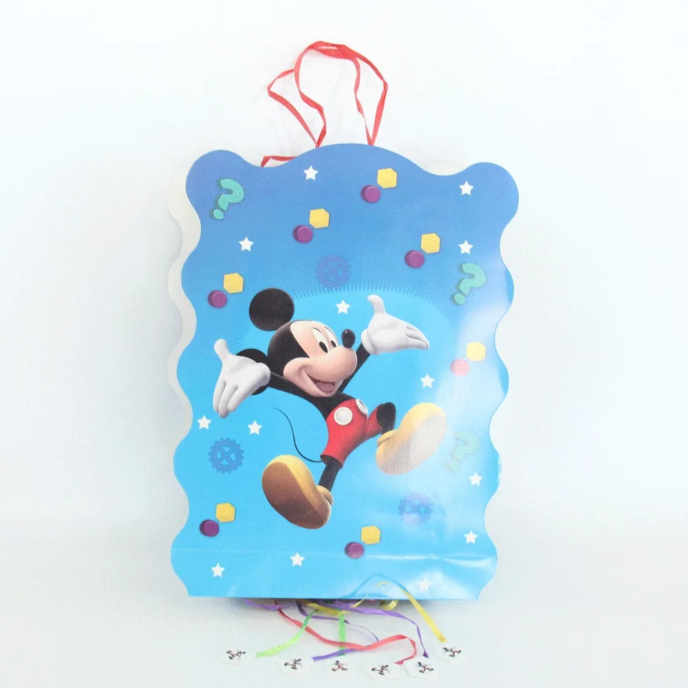 mickey 1 шт. Розовый Единорог мультфильм бумажная Складная пиньята вечерние игрушки игры бинго Девочка Дети День рождения/фестиваль украшения сувениры 49*27 см - Цвет: mickey