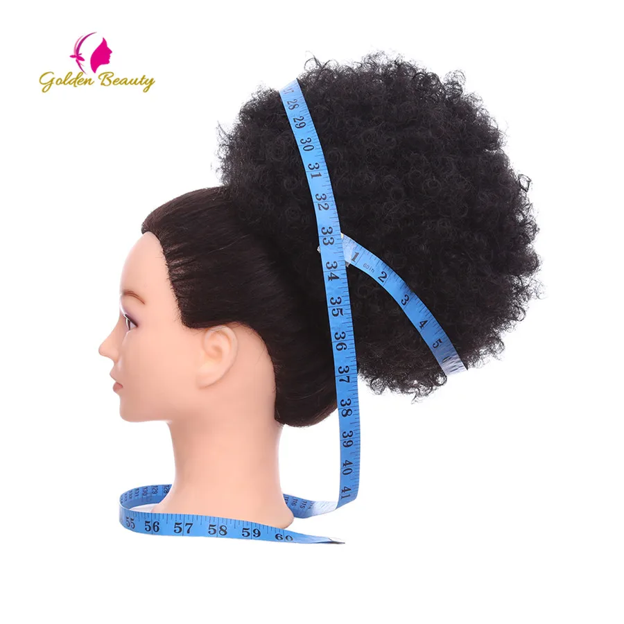 

Golden Beauty 10 inches Women's Elastic Net Afro Curly Chignon With Two Plastic Combs Updo Cover Synthetic Hair