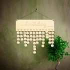 Лазерная резка дерева, календарь на день рождения, деревянная доска, доска на день рождения, Домашний день, Украшение стен, семейные праздники