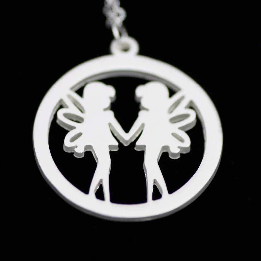 

Fairy Necklace Crystal Tinkerbell Pixie Dust Fairies Best friends Forever BFF Necklaces Pendants Christmas Gift for Women Girl