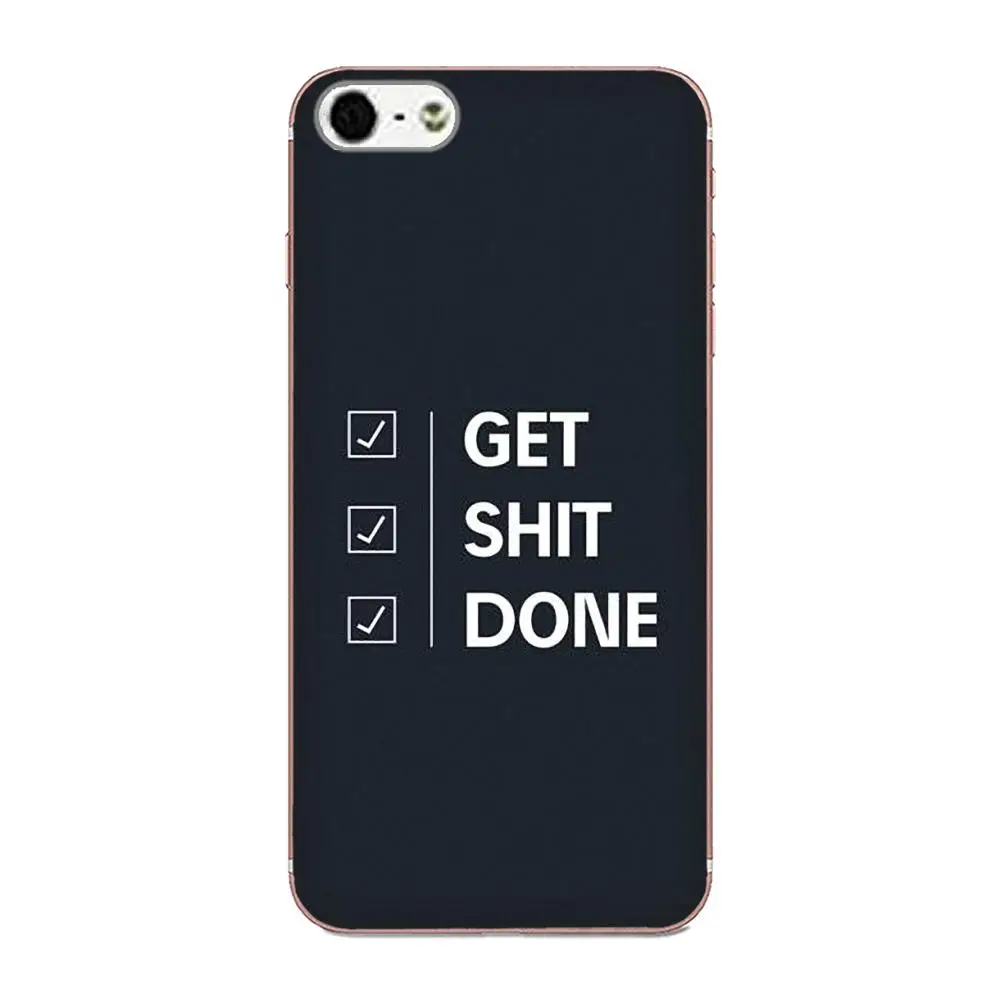 Получите Shit Done Tpu Мягкий резиновый чехол для телефона Huawei Honor 4C 5A 5C 5X 6 6C 6A 6X 7 7X 8 9 V8 V10