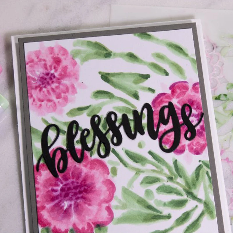 

Flower Leaves Stencil Background Embellishments Handicraft Paper Card Album Photo Making Scrapbooking DIY Template Decoration