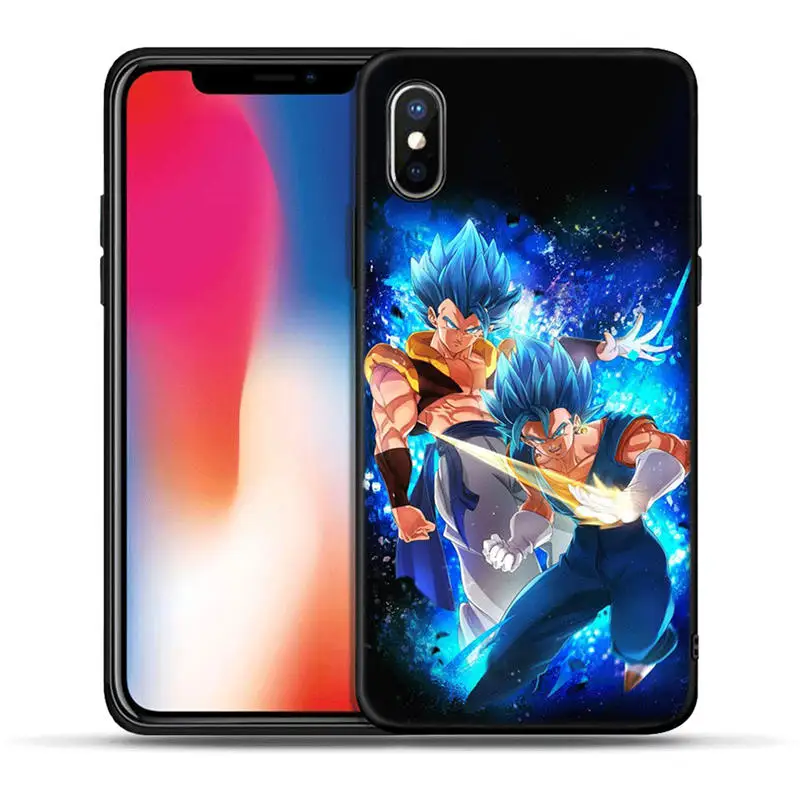 H1203 Черный силиконовый чехол для IPhone X XR XS Max 8 7 6 6 S Plus 5 5S SE Чехлы для телефона Dragon Ball Z из аниме Goku Super D Coque Fundas - Цвет: H1203