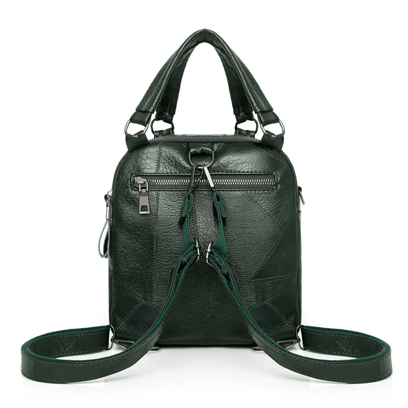 Women Backpack PU Soft Leather Sweet Beauty Fashion Leisure Style Bag Polyester Female Solid Casual Vintage Zipper Pocket | Багаж и сумки