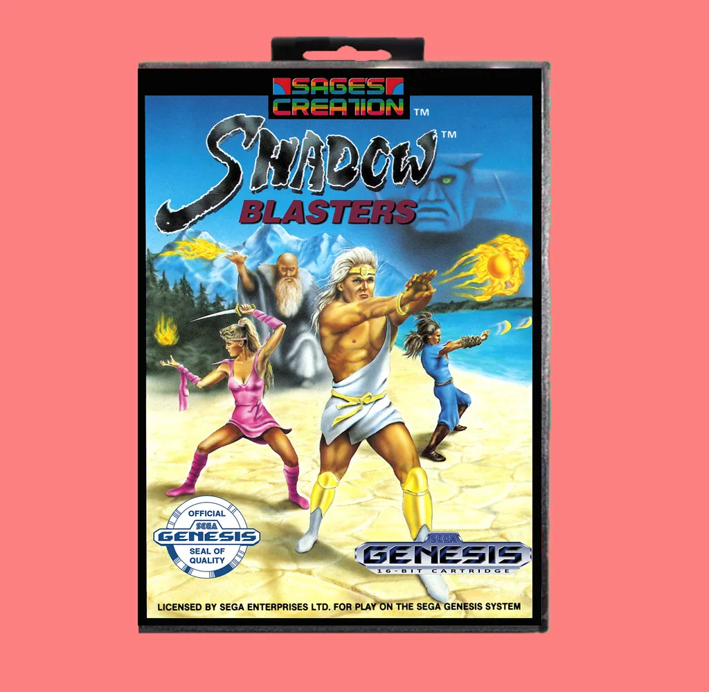 16 битная игровая карта Shadow бластеры MD с розничной коробкой для Sega Genesis & Mega