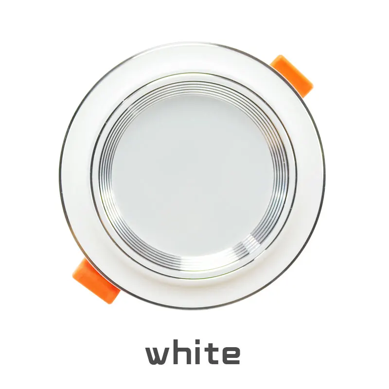 White Светодиодный светильник, встраиваемый, AC110V, 220 V, 3 W, золотой, серебряный Точечный светильник, 3000 k, 4000 k, 6000 k, потолочный светильник, супер яркий, нейтральный, белый - Испускаемый цвет: White