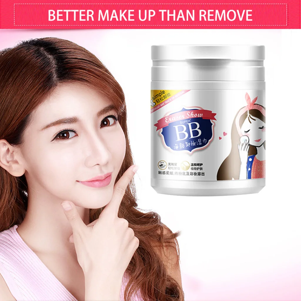 100 листов средство для снятия макияжа с хлопок влажные салфетки лица и глаз